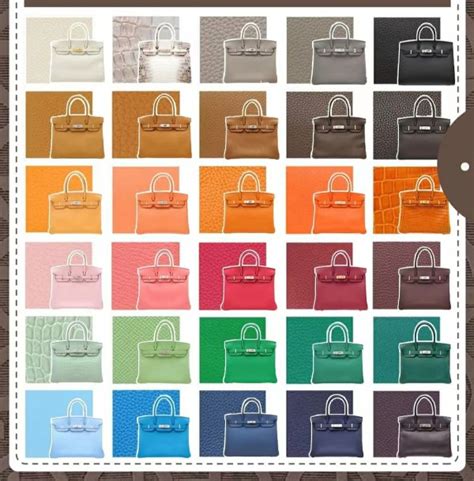 hermes birkin colour|Hermes luggage color chart.